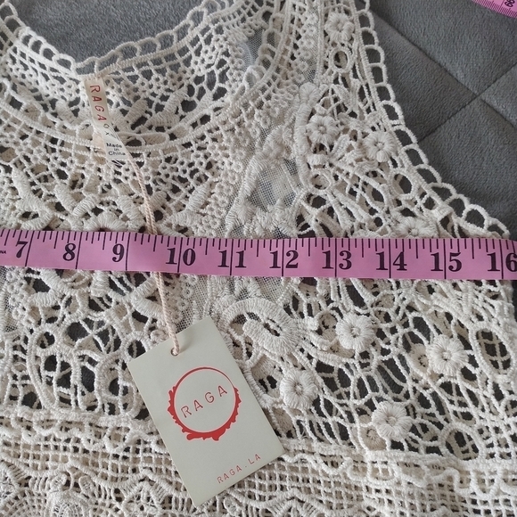 RAGA Beige Crochet Top XS - Picture 11 of 14